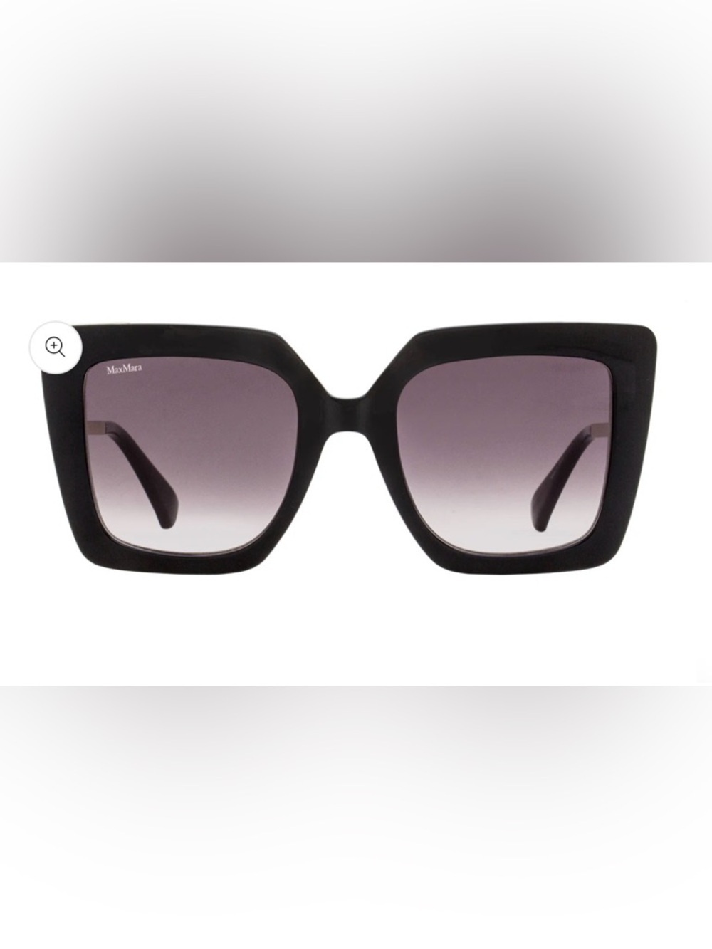 Classic Black Oversized Square Sunglasses - Gradient Smoke Lenses